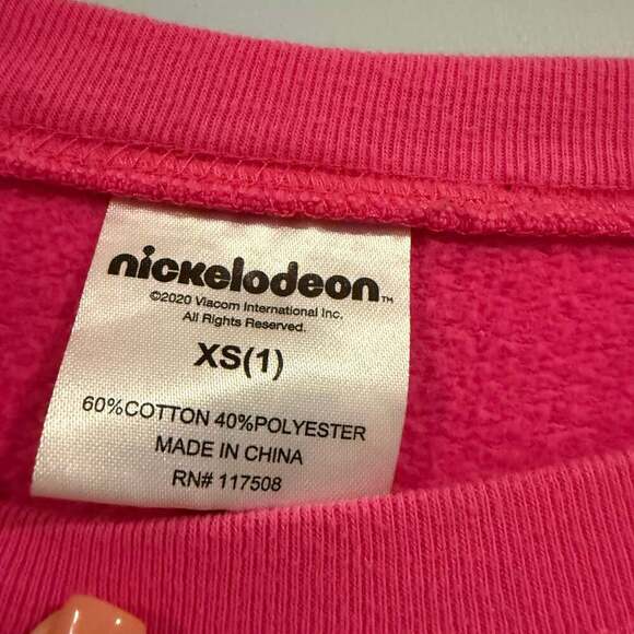 Rugrats Sweater Womens XS Junior Teens Pink Crewneck Sweatshirt Big Graphic - Picture 4 of 4